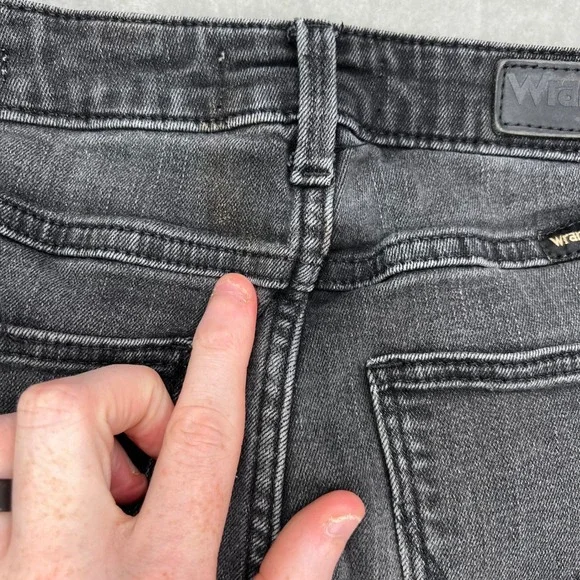 Wrangler High Rise Bold Bootcut Jeans Womens 0 Black Faded Stretch Western Denim - Picture 3 of 16